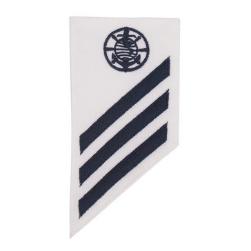 E3 Combo (RP) Rating Badge on White CNT for Religious Program Specialist