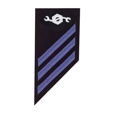 E3 Combo (CM) Rating Badge on BLUE SERGE WOOL for Construction Mechanic