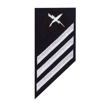E3 Combo (CT) Rating Badge on BLUE SERGE WOOL for Cryptologic Technician