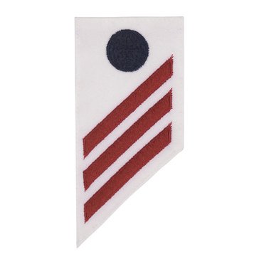 E3 Combo (EM) Rating Badge on White CNT for Electrician's Mate