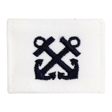 Striker (BM) Rating Badge on White CNT for Boatswain Mate