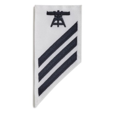 E3 Combo (FT) Rating Badge on White CNT for Fire Control Technician
