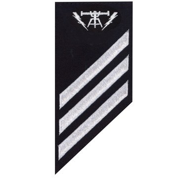E3 Combo (FT) Rating Badge on BLUE SERGE WOOL for Fire Control Technician