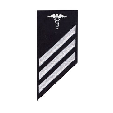 E3 Combo (HM) Rating Badge on BLUE SERGE WOOL for Hospital Corpsman