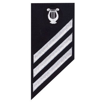 E3 Combo (MU) Rating Badge on BLUE SERGE WOOL for Musician