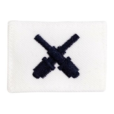 Striker (GM) Rating Badge on White CNT for Gunner's Mate