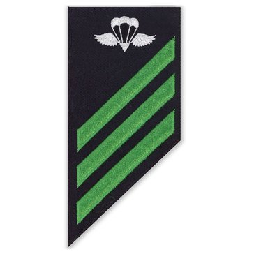 E3 Combo (PR) Rating Badge on BLUE SERGE for Aircrew Survival Equipmentman