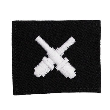 Striker (GM) Rating Badge on BLUE SERGE WOOL for Gunner's Mate