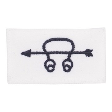 Striker (ST) Rating Badge on White CNT for Sonar Technician