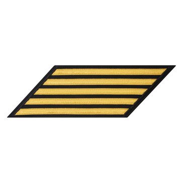 Men's CPO Service Stripe Set-5 on LACE Gold on Blue POLY/WOOL