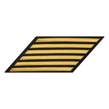 Men's CPO Service Stripe Set-6 on LACE Gold on Blue POLY/WOOL