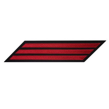 Men's CPO Service Stripe Set-3 on STANDARD Red on Blue POLY/WOOL
