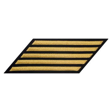 Men's CPO Service Stripe Set-5 on STANDARD Gold on Blue POLY/WOOL