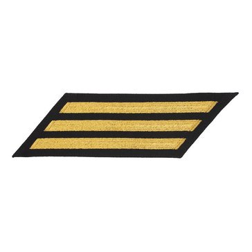 Men's ENLISTED Service Stripe Set-3 on STANDARD Gold on Blue SERGE WOOL