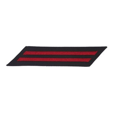 Women's CPO Service Stripe Set-2 on STANDARD Red on Blue POLY/WOOL