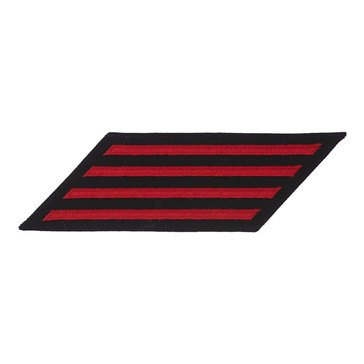 Women's CPO Service Stripe Set-4 on STANDARD Red on Blue POLY/WOOL