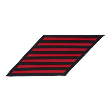 Women's CPO Service Stripe Set-7 on STANDARD Red on Blue POLY/WOOL