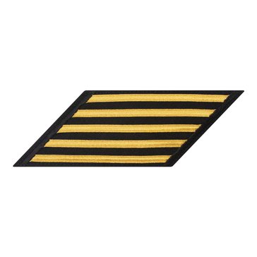 Women's CPO/ ENLISTED Service Stripe Set-5 on LACE Gold on Blue POLY/WOOL