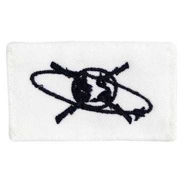 Striker (MC) Rating Badge on White CNT for Mass Communications Specialist