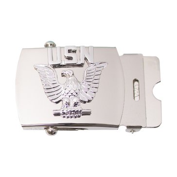 Men's Silver Buckle Enlisted USN Letters/Eagle Emblem