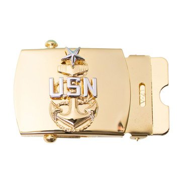 Men's Gold Buckle E8 Rank Emblem 