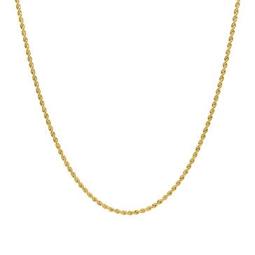 14K Yellow Gold Diamond Cut Rope Necklace