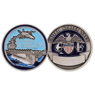 Challenge Coin Navy Slogan Coin