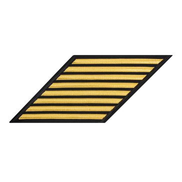 Men's CPO Service Stripe Set-8 on LACE Gold on Blue POLY/WOOL