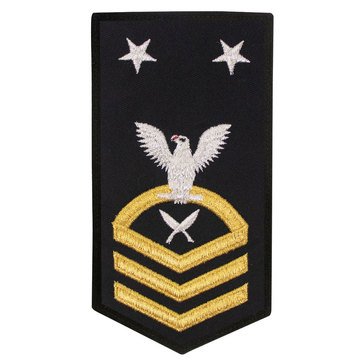 Women's E9 (YNCM) Rating Badge in STANDARD Gold on Blue POLY/WOOL for Yeoman