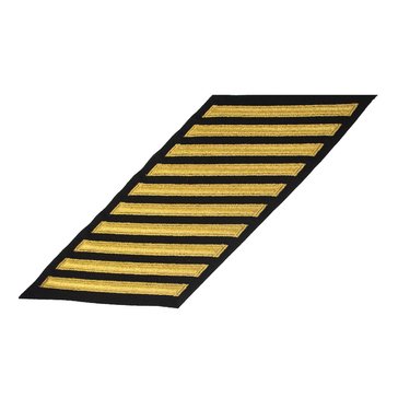 Men's ENLISTED Service Stripe Set-10 on STANDARD Gold on Blue SERGE WOOL