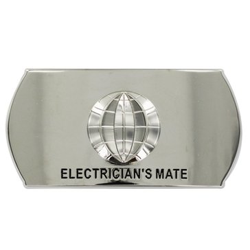 Men's Silver Buckle EM Rating Emblem for ENL 