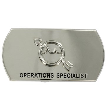 Men's Silver Buckle OS Rating Emblem for ENL 