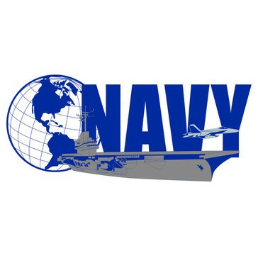 Mitchell Proffitt Navy Globe Decal