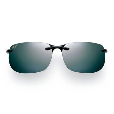 Maui Jim Unisex Banyans Gloss Black Rimless Sunglasses
