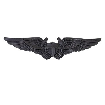 Warfare Badge Full Size FLIGHT OFF Subdued Black Metal