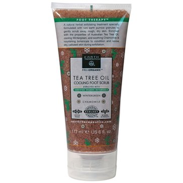 Earth Therapeautics Tea Tree Oil Cooling Foot Scrub, 6oz