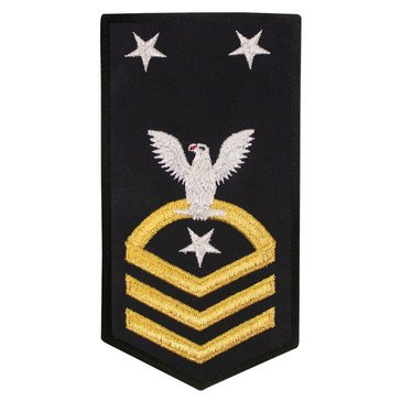 Women's E9 CMDCM Rating Badge in STANDARD Gold on Blue POLY/WOOL