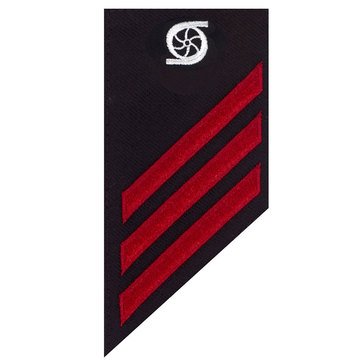 E3 Combo (GS) Rating Badge on BLUE SERGE WOOL for Gas Turbine System Technician
