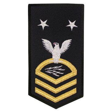 Women's E9 (ITCM) Rating Badge in STANDARD Gold on Blue POLY/WOOL for Information Systems Technician