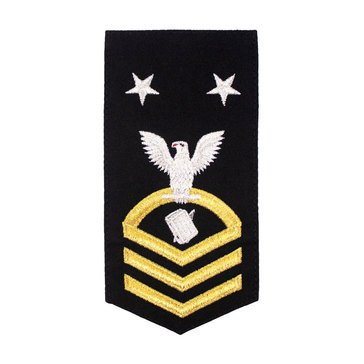 Women's E9 (PNCM) Rating Badge in STANDARD Gold on Blue POLY/WOOL for Personnelman