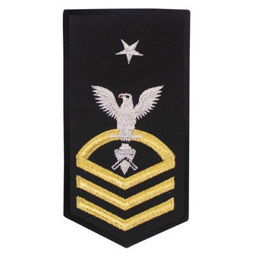 Women's E8 (BUCS) Rating Badge in STANDARD Gold on Blue POLY/WOOL for Builder