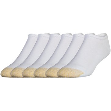Gold Toe Mens 6 PK No Show Cotton Liner Banded Sock