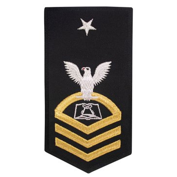 Women's E8 (CSCS) Rating Badge in STANDARD Gold on Blue POLY/WOOL for Culinary Specialist