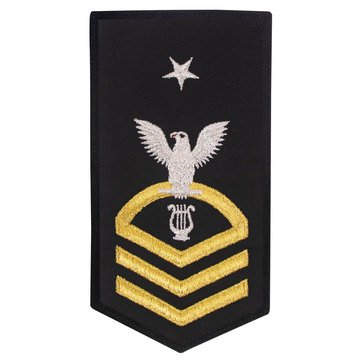 Women's E8 (MUCS) Rating Badge in STANDARD Gold on Blue POLY/WOOL for Musician