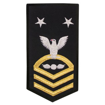 Women's E9 (AECM) Rating Badge in STANDARD Gold on Blue POLY/WOOL for Aviation Electrician's Mate 