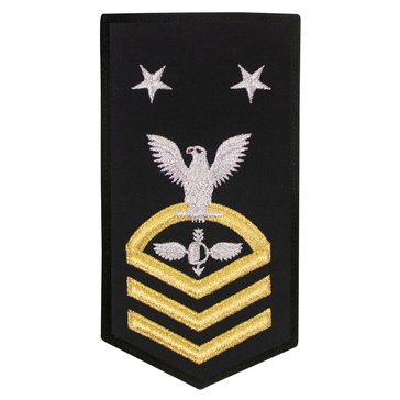 Women's E9 (AGCM) Rating Badge in STANDARD Gold on Blue POLY/WOOL for Aerographer