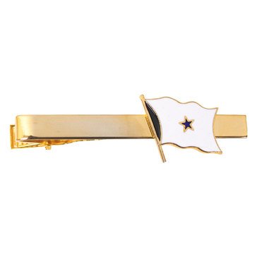 Tie Bar RDML (L) 1 Star STAFF (Blue Star on White)