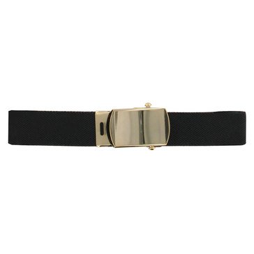 Army Women's Belt Black Elastic with Gold Buckle and Tip