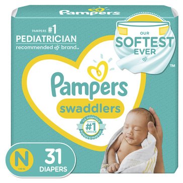 Pampers Swaddlers Diapers Size Newborn - Jumbo Pack, 31ct