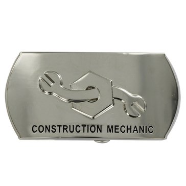 Men's Silver Buckle CM Rating Emblem for ENL 